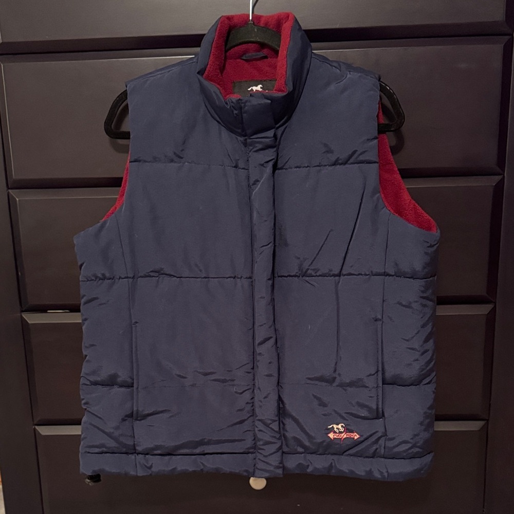 Flex Rider Navy Blue Women's Riding Puffer Vest Medium
